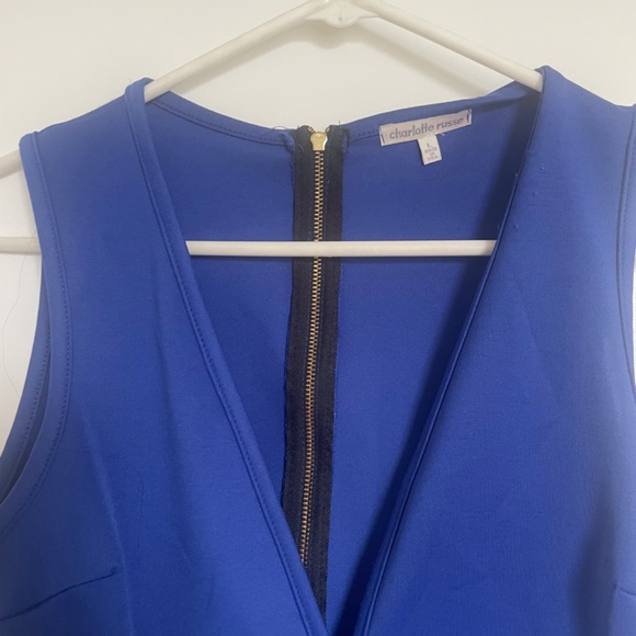 Charlotte Russe Blue Low Cut Romper - Picture 3 of 5